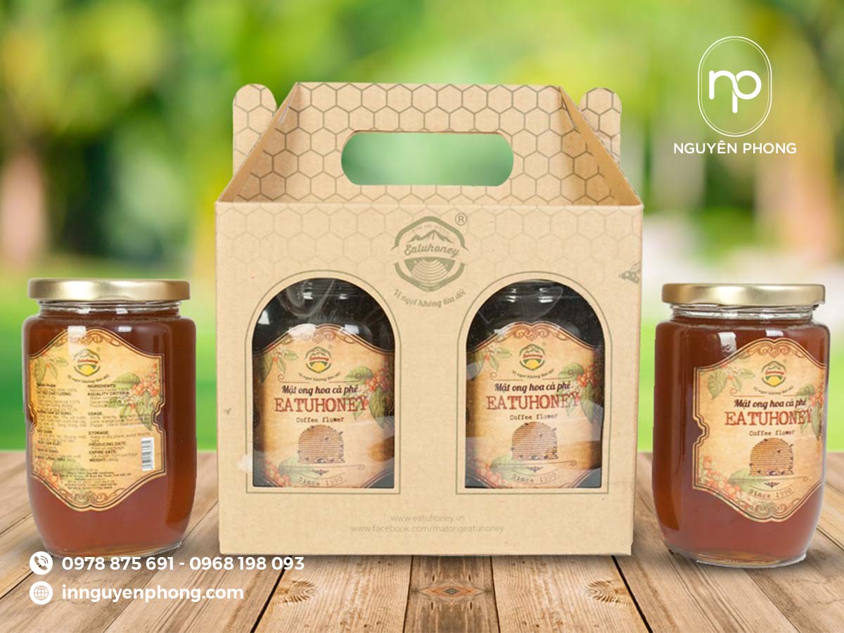 Hộp carton 3 lớp sóng E đựng mật ong